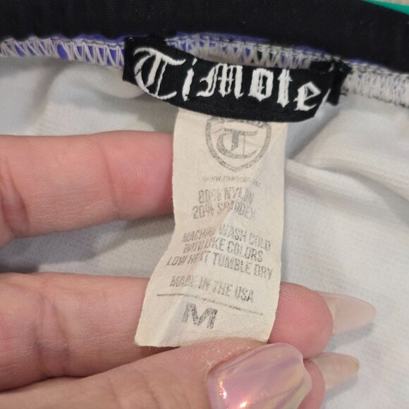 Timoteo mens rainbow Multicolor Striped Palm Bikini Bottom speedo Size M - Picture 4 of 4